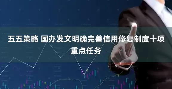 五五策略 国办发文明确完善信用修复制度十项重点任务